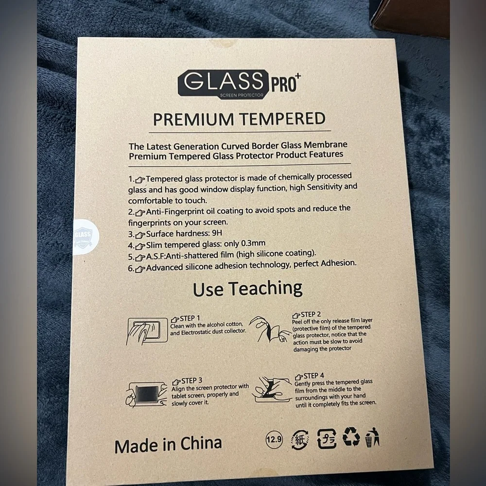 TEMPERED GLASS 12.4 inch tablets